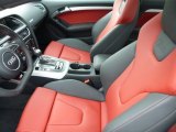 2014 Audi S5 3.0T Premium Plus quattro Coupe Black/Magma Red Interior