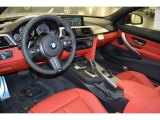 2014 BMW 4 Series 428i Coupe Coral Red Interior