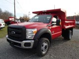 2014 Ford F550 Super Duty XL Regular Cab 4x4 Dump Truck Front 3/4 View