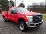 2014 Ford F250 Super Duty XL SuperCab 4x4 Utility Truck Front 3/4 View