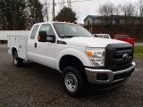 2014 Ford F350 Super Duty XL SuperCab 4x4 Utility Truck Front 3/4 View