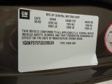 2002 Cadillac DeVille DTS Info Tag