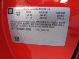 2010 Chevrolet Corvette Grand Sport Coupe Info Tag