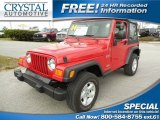 2004 Flame Red Jeep Wrangler X 4x4 #88443274
