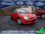 Flame Red Dodge Neon in 2000