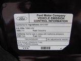 2012 Lincoln MKZ FWD Info Tag