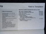 2001 Audi TT 1.8T quattro Roadster Window Sticker