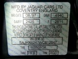 1998 XJ Color Code for British Racing Green - Color Code: HFB