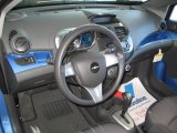 2014 Chevrolet Spark LS Silver/Blue Interior