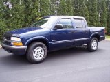 2001 Indigo Blue Metallic Chevrolet S10 LS Crew Cab 4x4 #8852270