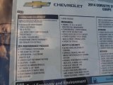 2014 Chevrolet Corvette Stingray Coupe Z51 Window Sticker