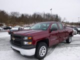 2014 Deep Ruby Metallic Chevrolet Silverado 1500 WT Double Cab 4x4 #88891825