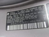 2002 BMW 5 Series 530i Sedan Info Tag
