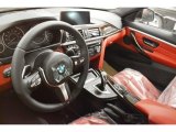 2014 BMW 4 Series 435i Coupe Coral Red Interior