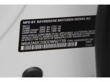2013 5 Series Color Code for Alpine White - Color Code: 300