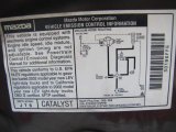 2002 Mazda Tribute ES V6 Info Tag