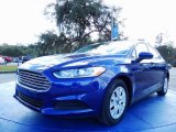 2014 Deep Impact Blue Ford Fusion S #89140866