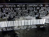 2013 LS Color Code for Obsidian Black - Color Code: 212