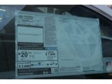 2014 Toyota Highlander XLE AWD Window Sticker