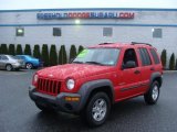 2004 Flame Red Jeep Liberty Sport 4x4 #89275011