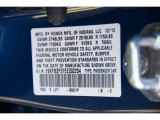 2014 Civic Color Code for Dyno Blue Pearl - Color Code: B561P