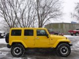 2011 Detonator Yellow Jeep Wrangler Unlimited Sahara 4x4 #89351023