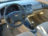 2003 Honda Civic EX Coupe Ivory Interior