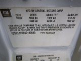 2003 Oldsmobile Alero GL Sedan Info Tag