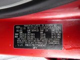 2007 Sorento Color Code for Radiant Red - Color Code: 3X