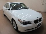 Alpine White BMW 5 Series in 2007