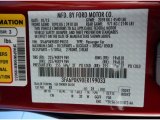 2014 Fusion Color Code for Ruby Red - Color Code: RR
