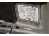 2005 Subaru Forester 2.5 X Info Tag