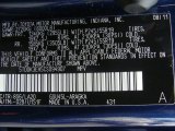 2012 Highlander Color Code for Nautical Blue Metallic - Color Code: 8S6