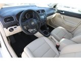2014 Volkswagen Jetta TDI SportWagen Cornsilk Beige Interior