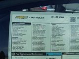 2014 Chevrolet SS Sedan Window Sticker