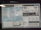 2014 Honda Civic EX Sedan Window Sticker