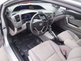 2012 Honda Civic LX Coupe Gray Interior