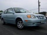 2003 Glacier Blue Metallic Hyundai Accent GL Coupe #8961854