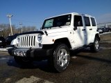 2014 Bright White Jeep Wrangler Unlimited Sahara 4x4 #90068149