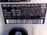 2006 SL Color Code for Iridium Silver Metallic - Color Code: 775