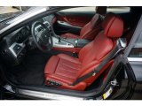 2012 BMW 6 Series 650i Convertible Vermillion Red Nappa Leather Interior