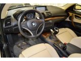 2009 BMW 1 Series 128i Coupe Savanna Beige/Black Boston Leather Interior