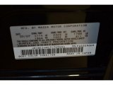 2007 MAZDA3 Color Code for Black Mica - Color Code: 16W