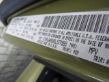 2013 Wrangler Color Code for Commando Green - Color Code: PGH