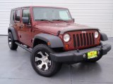 Red Rock Crystal Pearl Jeep Wrangler Unlimited in 2007