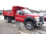 2014 Ford F550 Super Duty XL Regular Cab 4x4 Dump Truck Front 3/4 View