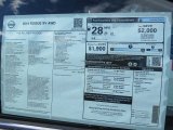 2014 Nissan Rogue SV AWD Window Sticker