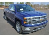 2014 Blue Topaz Metallic Chevrolet Silverado 1500 LTZ Double Cab 4x4 #90408854