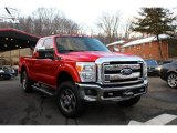 2011 Vermillion Red Ford F250 Super Duty Lariat SuperCab 4x4 #90444762