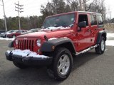 2014 Flame Red Jeep Wrangler Unlimited Sport 4x4 #90527269